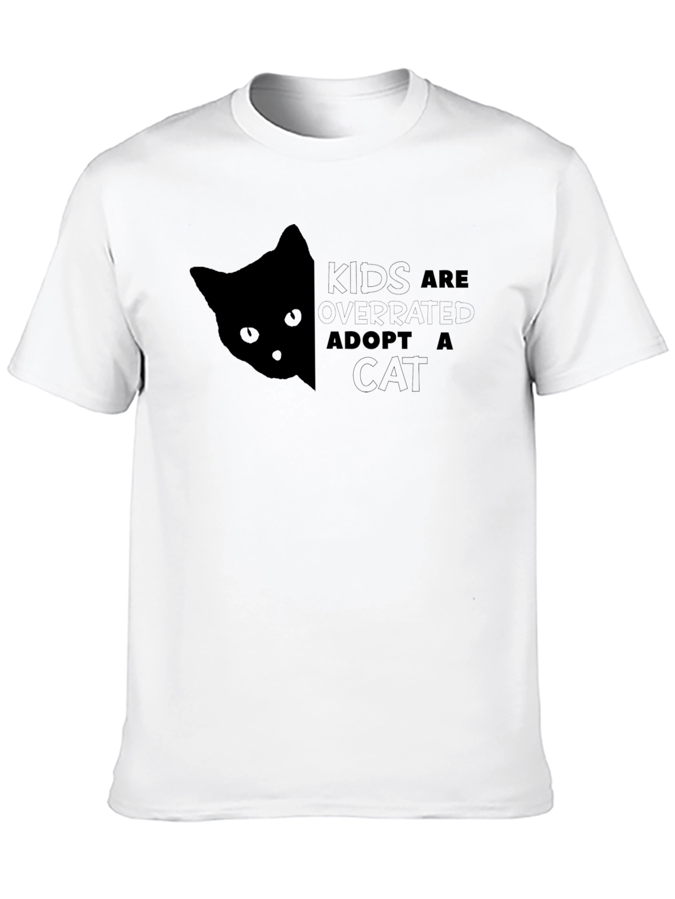 Adopt a Cat Graphic Tee - Kids are Overrated!