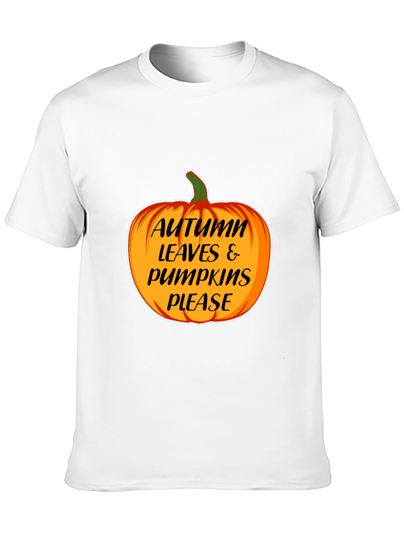 Autumn Leaves & Pumpkins Please T-Shirt