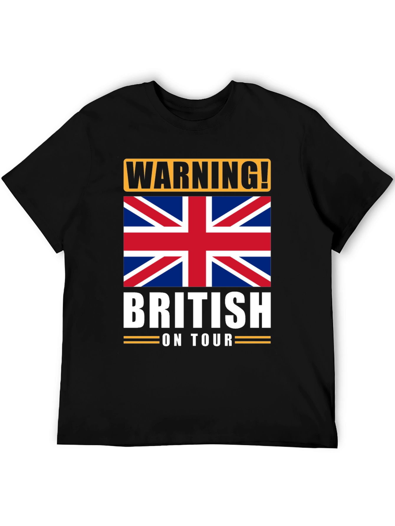Warning! British On Tour Graphic T-Shirt