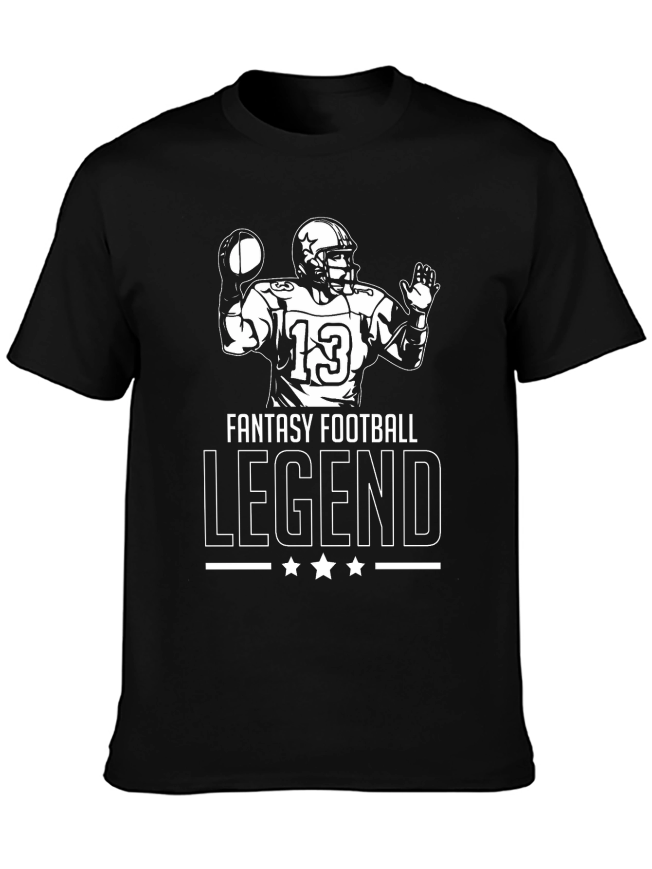 Fantasy Football Legend T-Shirt - Black Cotton Tee