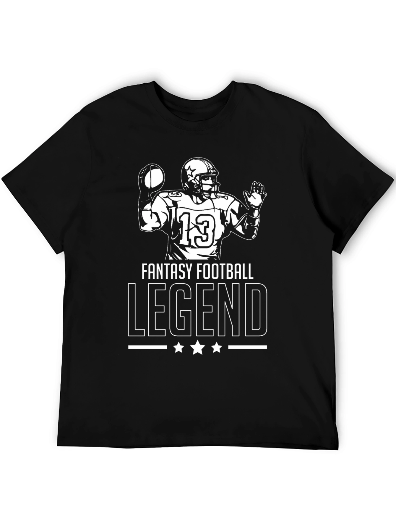 Fantasy Football Legend T-Shirt - Black Cotton Tee