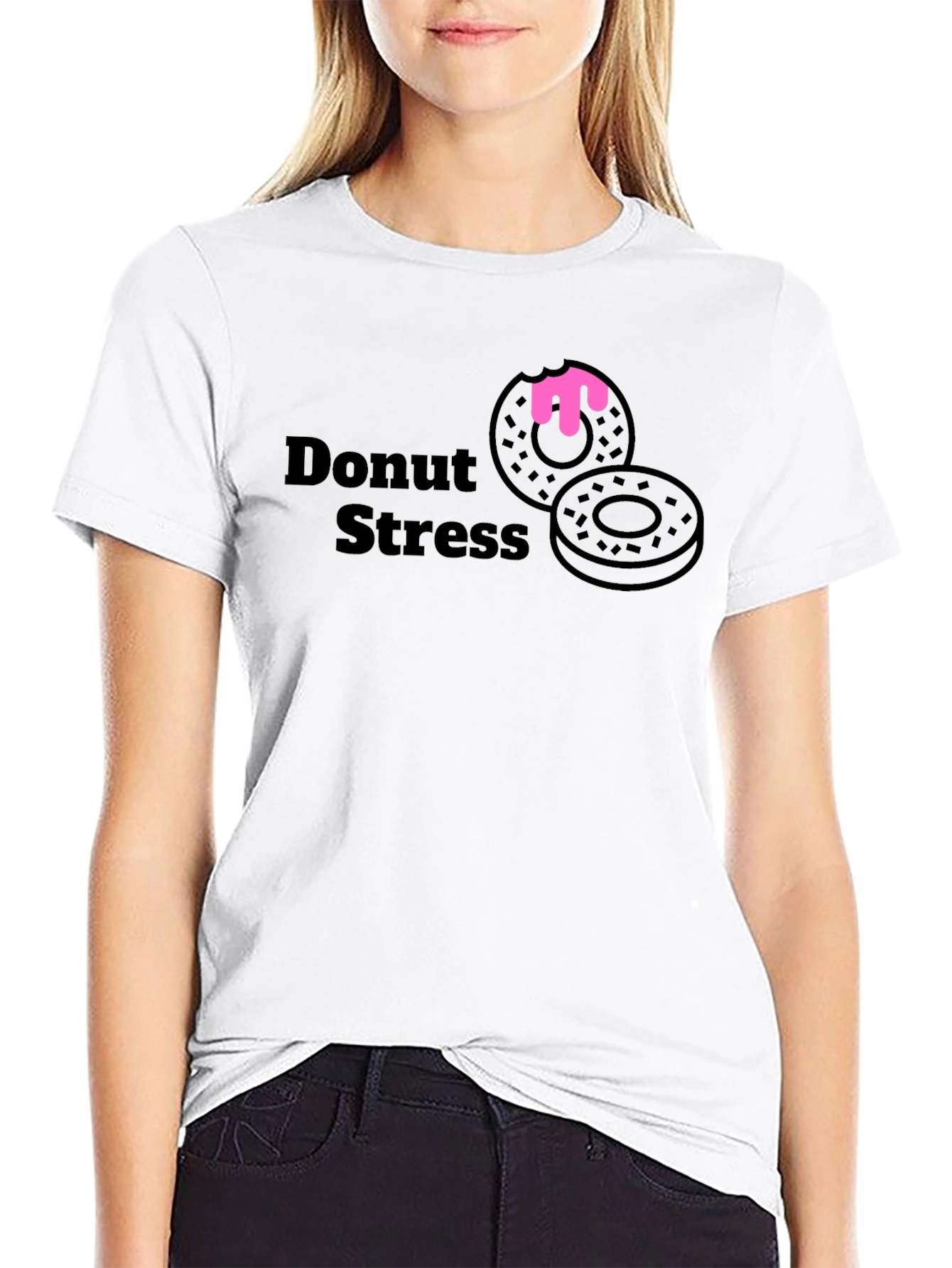 Donut Stress T-Shirt - Casual Graphic Tee