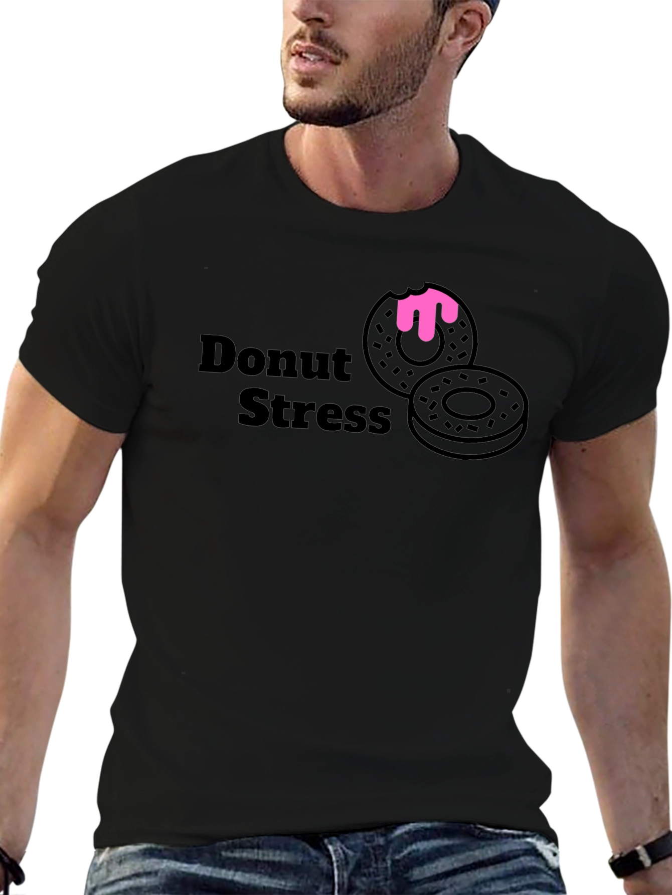 Donut Stress T-Shirt - Casual Graphic Tee