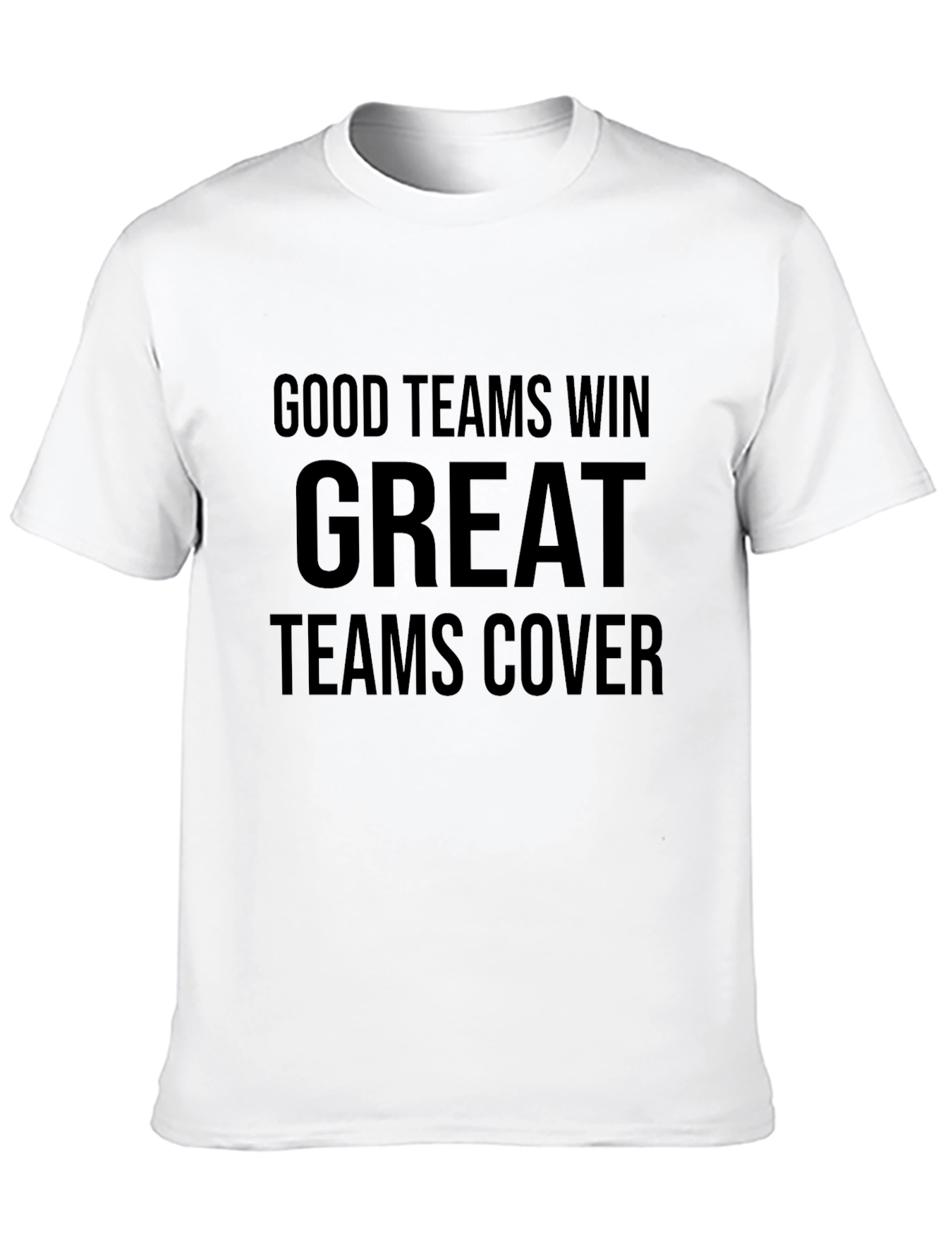 Good Teams Win Great Teams Cover Black Graphic T-Shirt