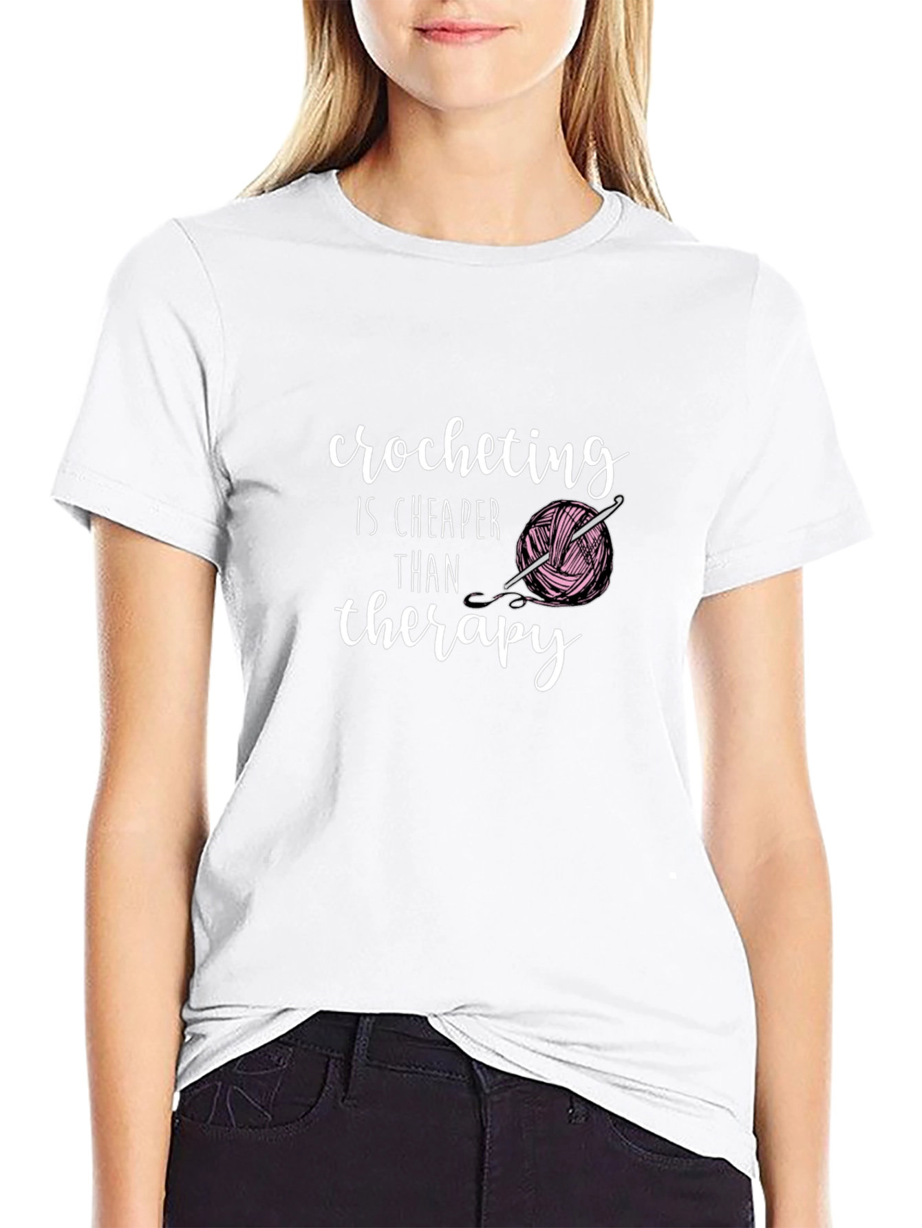 Crocheting is Cheaper Than Therapy T-Shirt