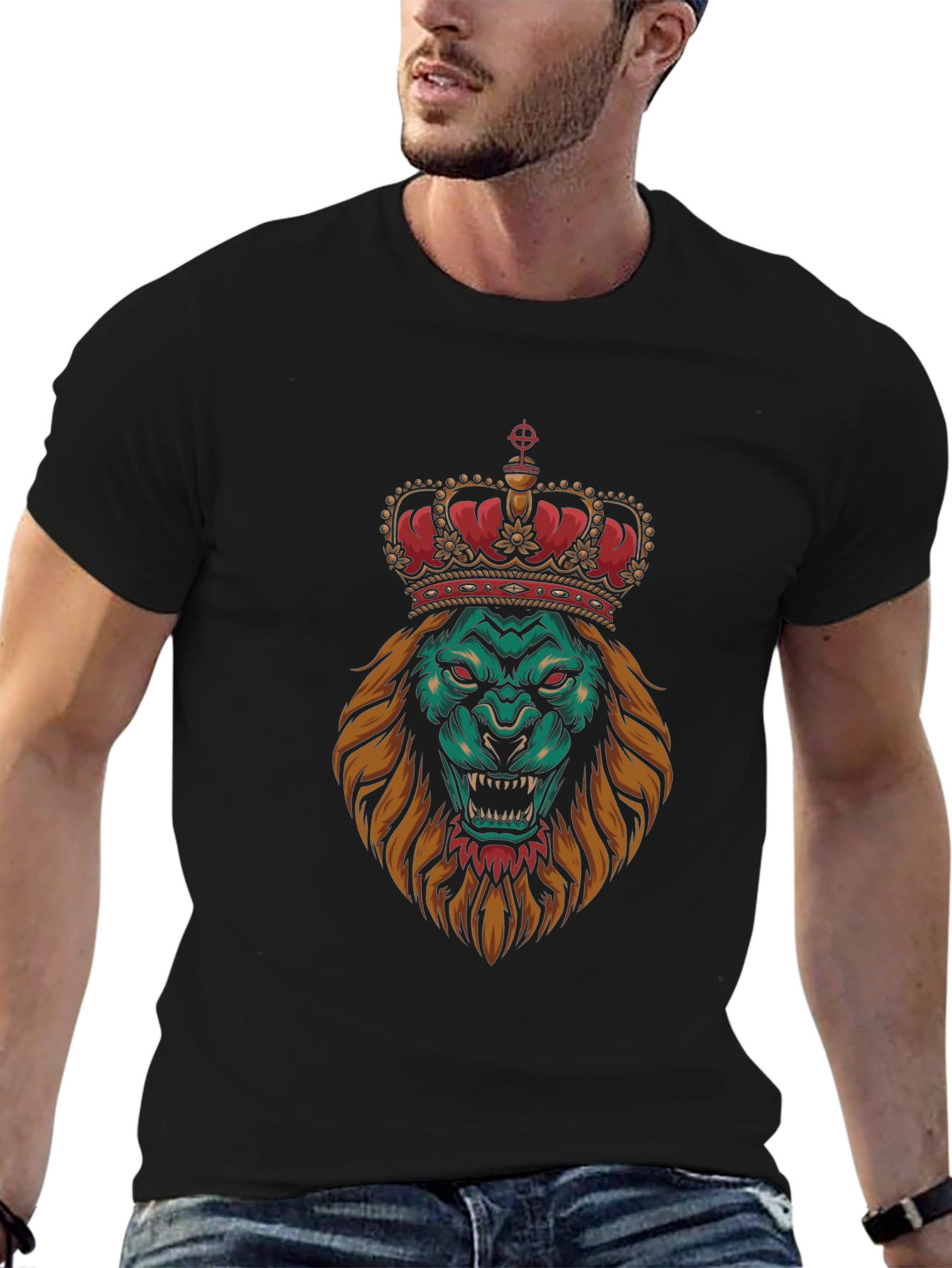 Lion King Graphic Tee - Premium Black T-Shirt