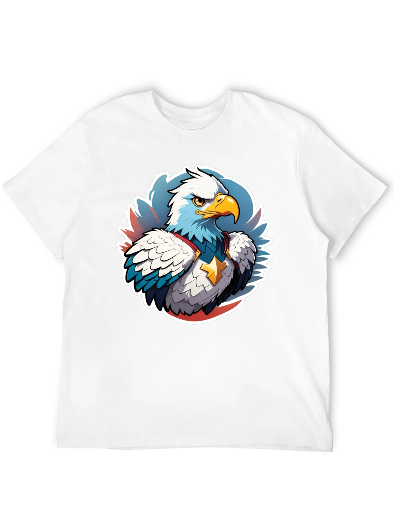 Patriotic Eagle Graphic Tee - Black