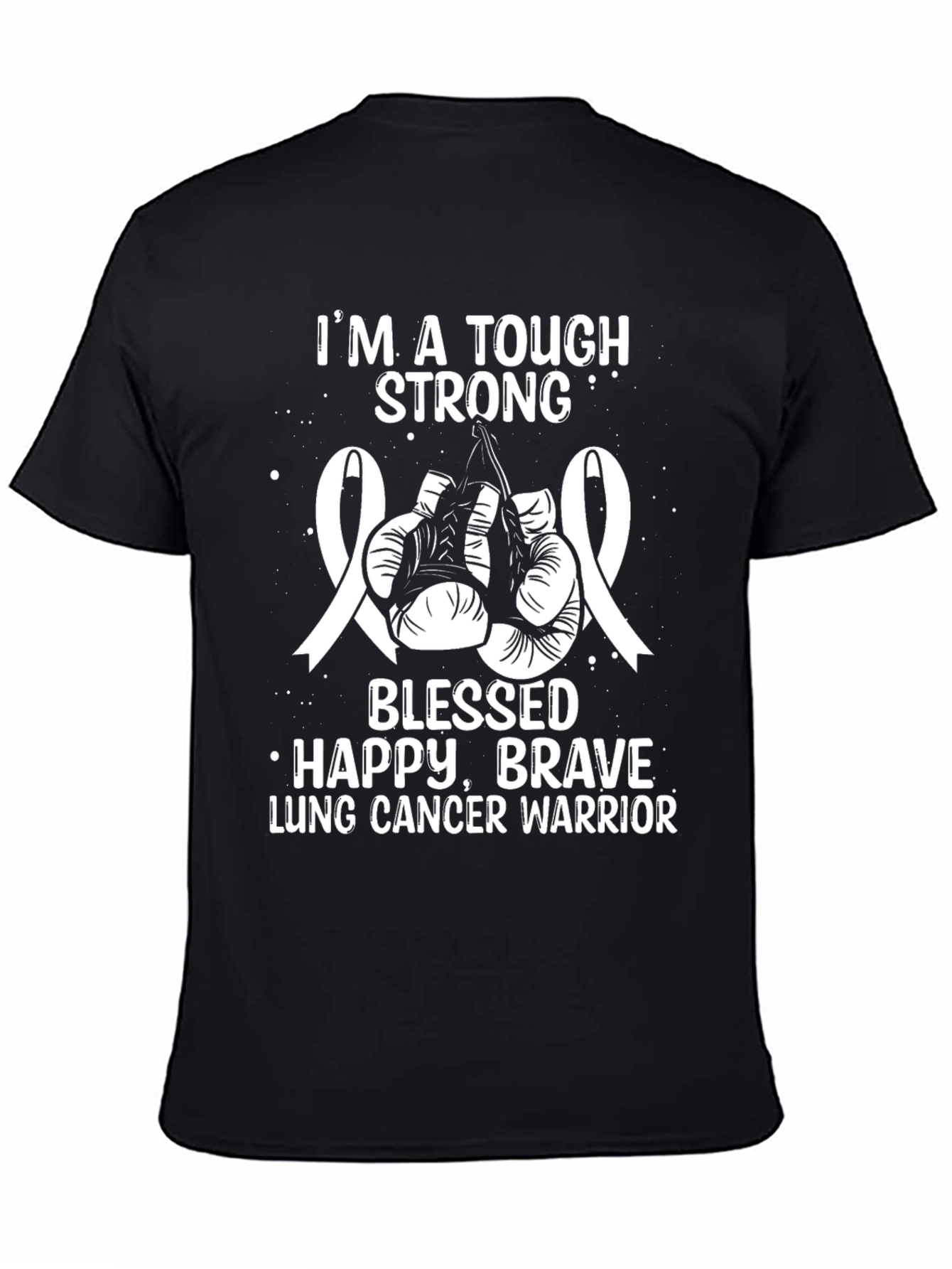 Tough Strong Lung Cancer Warrior Boxing Glove T-Shirt