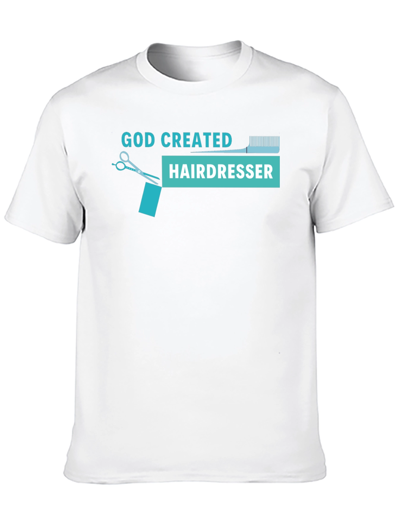 God Created Hairdresser T-Shirt - Black