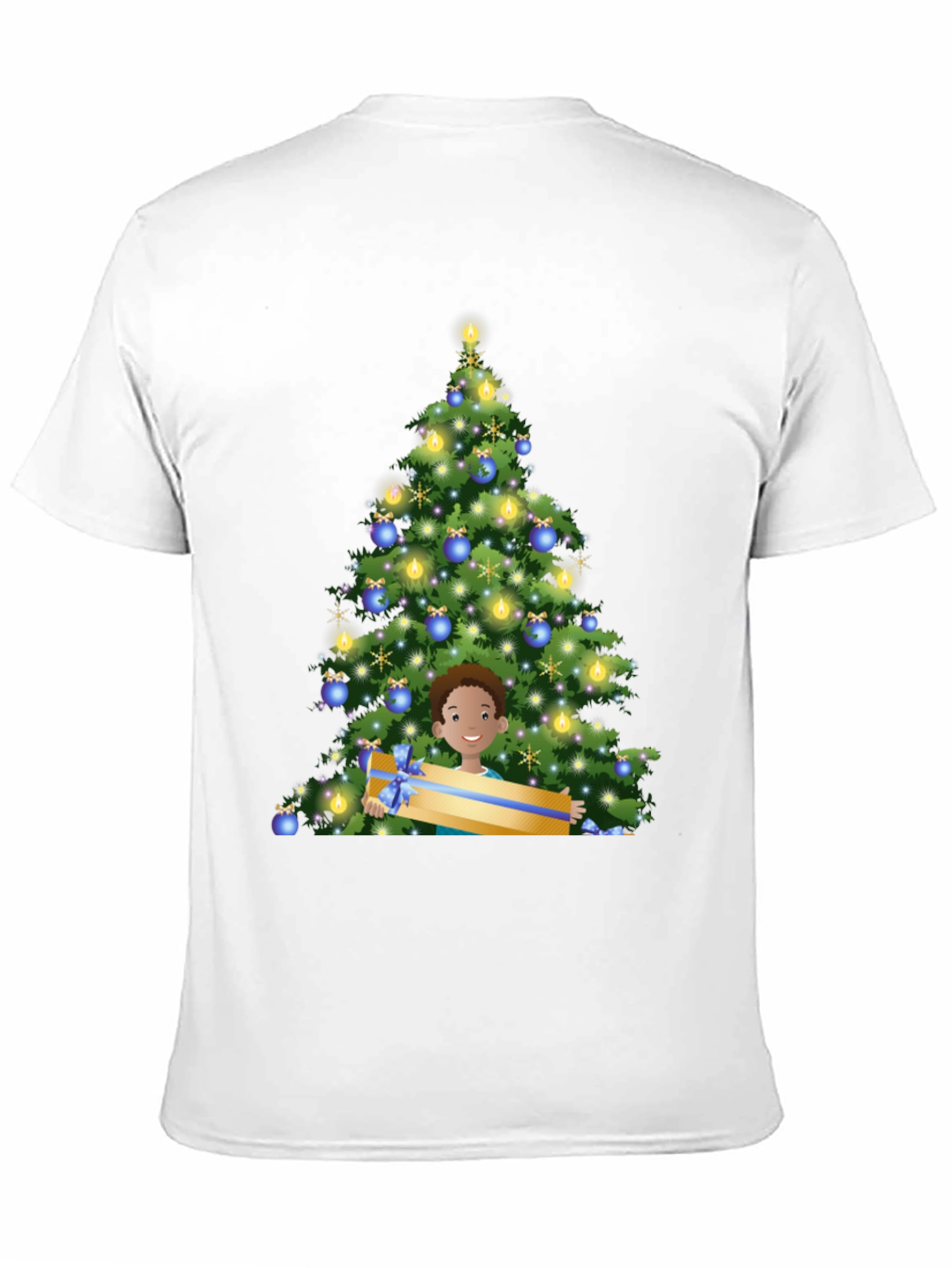 Festive Christmas Tree & Boy Graphic Tee