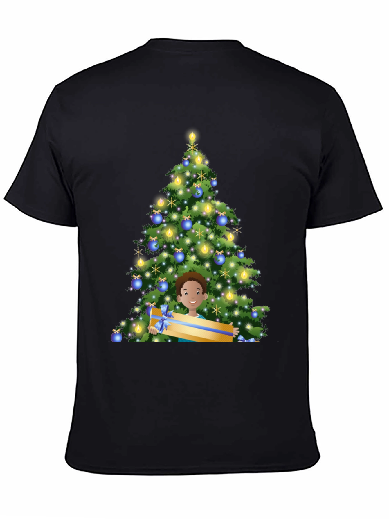 Festive Christmas Tree & Boy Graphic Tee