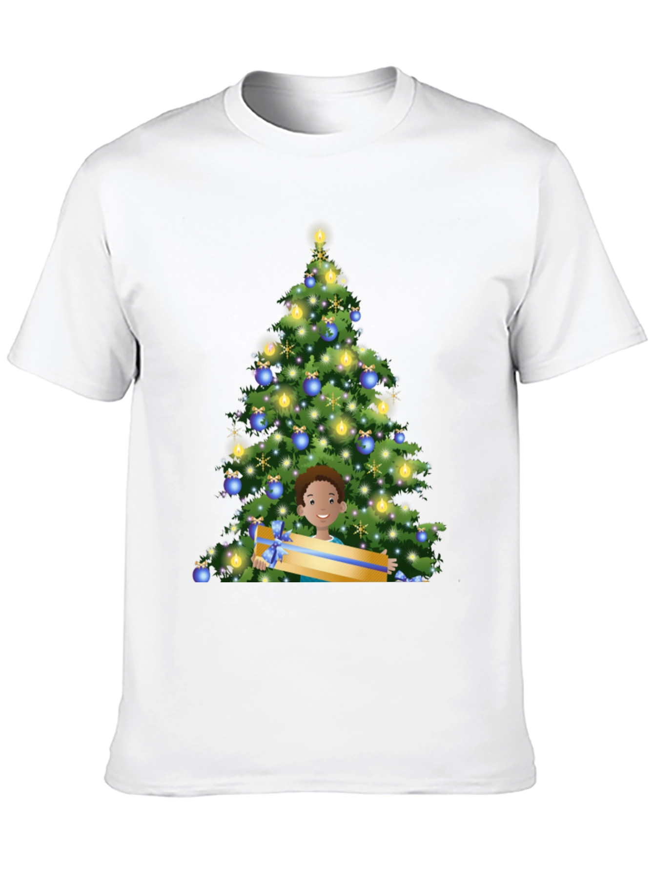 Festive Christmas Tree & Boy Graphic Tee