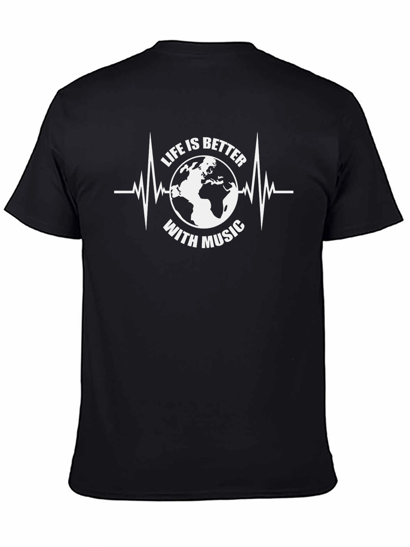 Life is Better With Music Black T-Shirt
