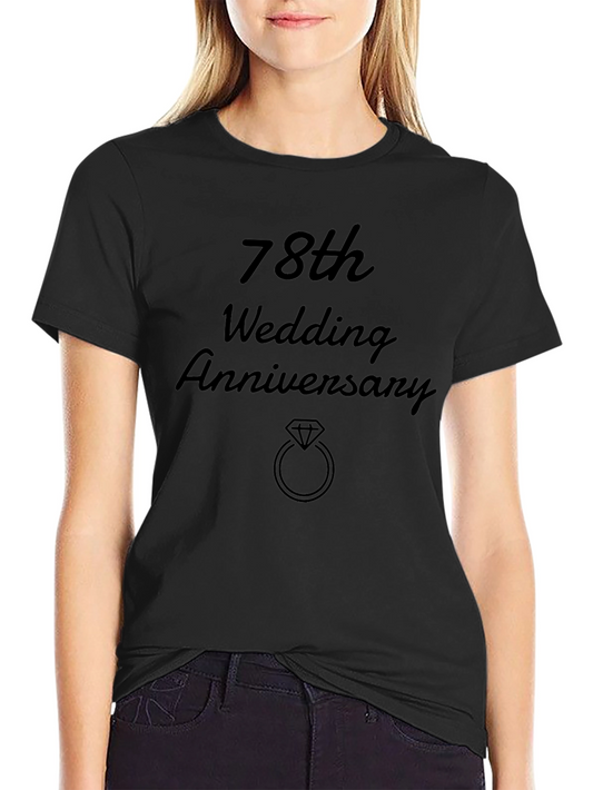 78th Wedding Anniversary Black T-Shirt