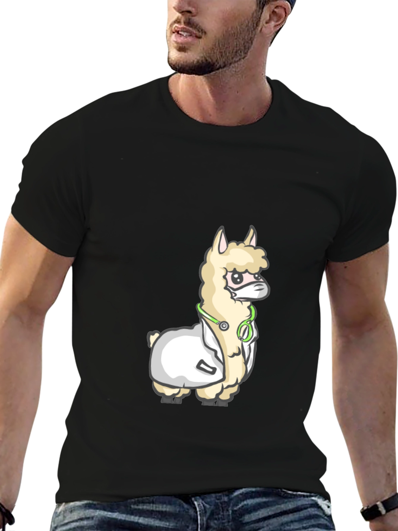 Llama Doctor T-Shirt - Funny Animal Graphic Tee