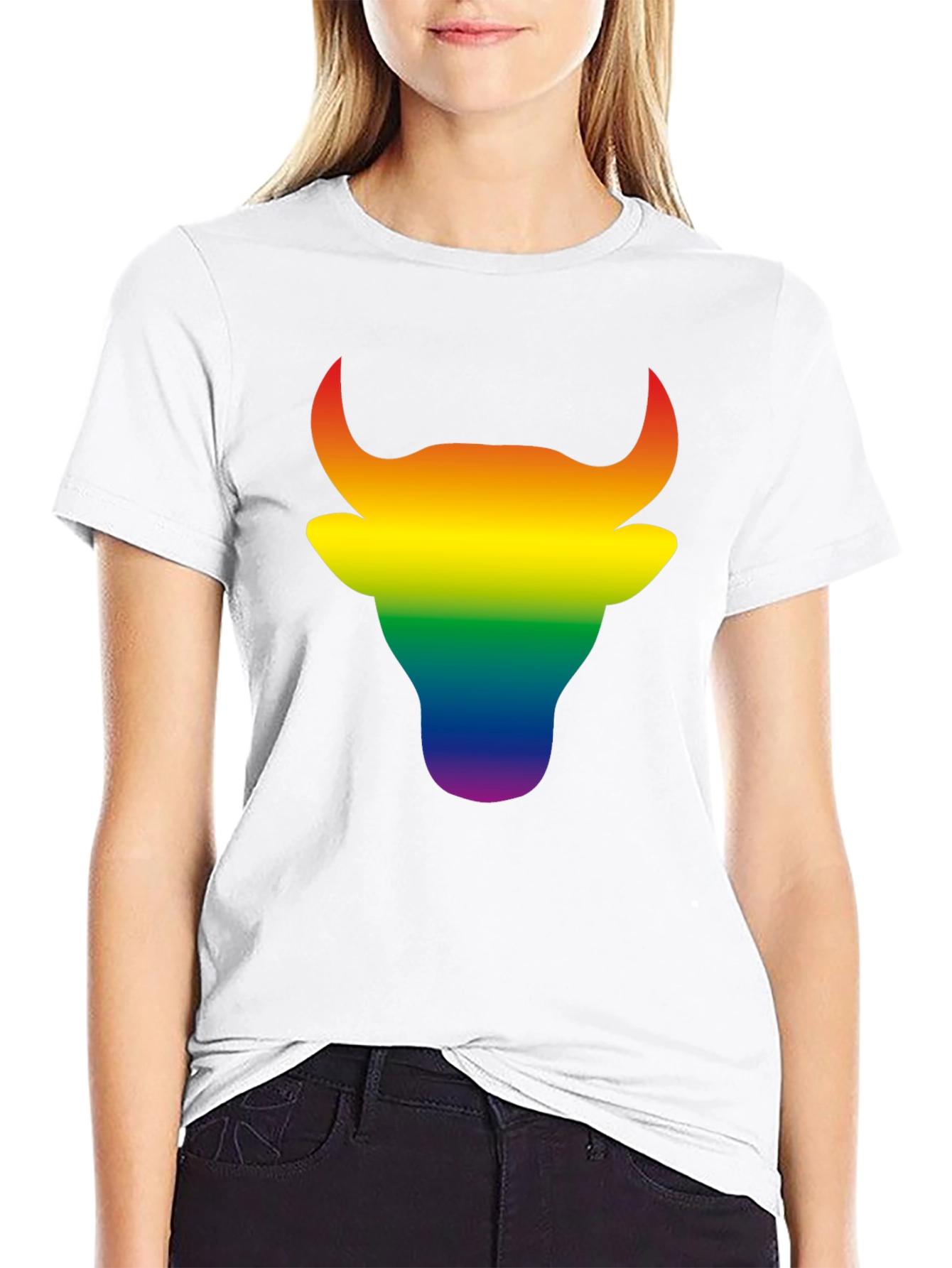 Rainbow Bull Graphic Tee - Bold Pride Style
