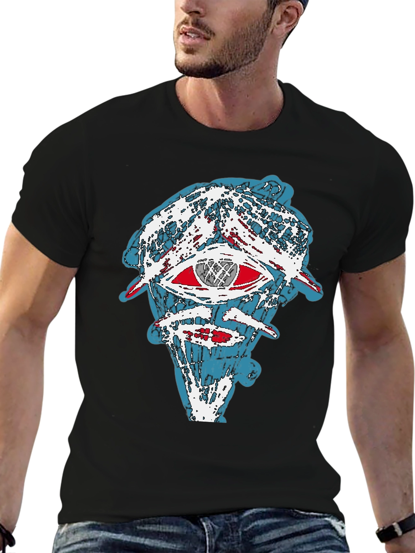 Abstract Graphic Print Tee