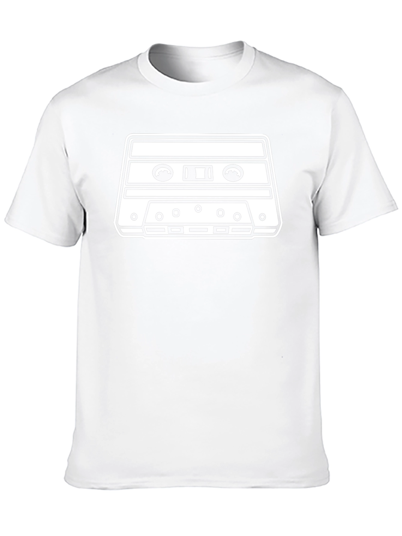 Retro Cassette Tape Graphic Tee - Black