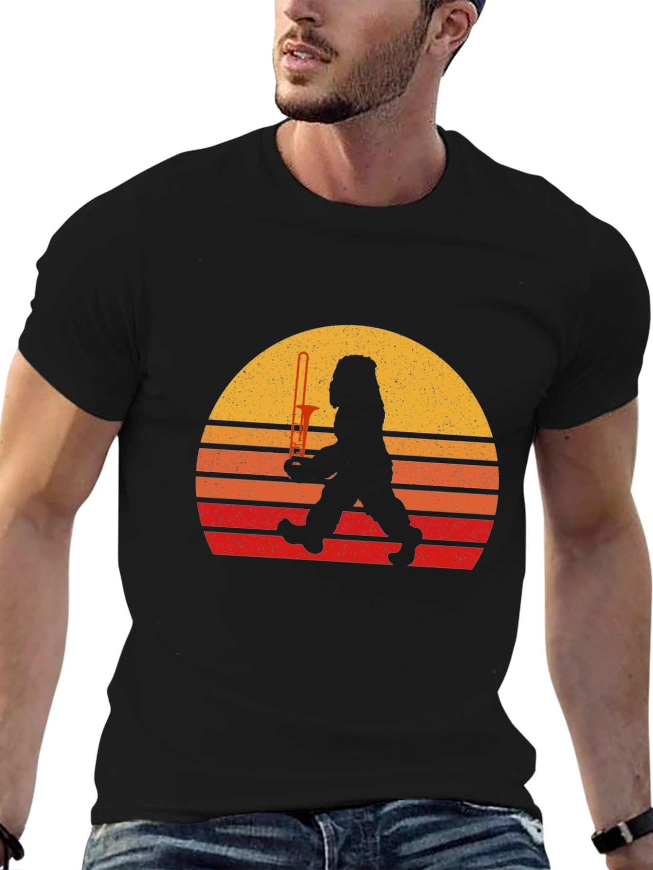 Retro Bigfoot Trombone T-Shirt