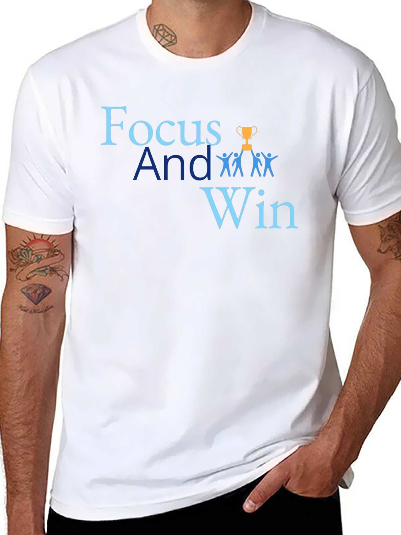Focus and Win Crew Neck T-Shirt