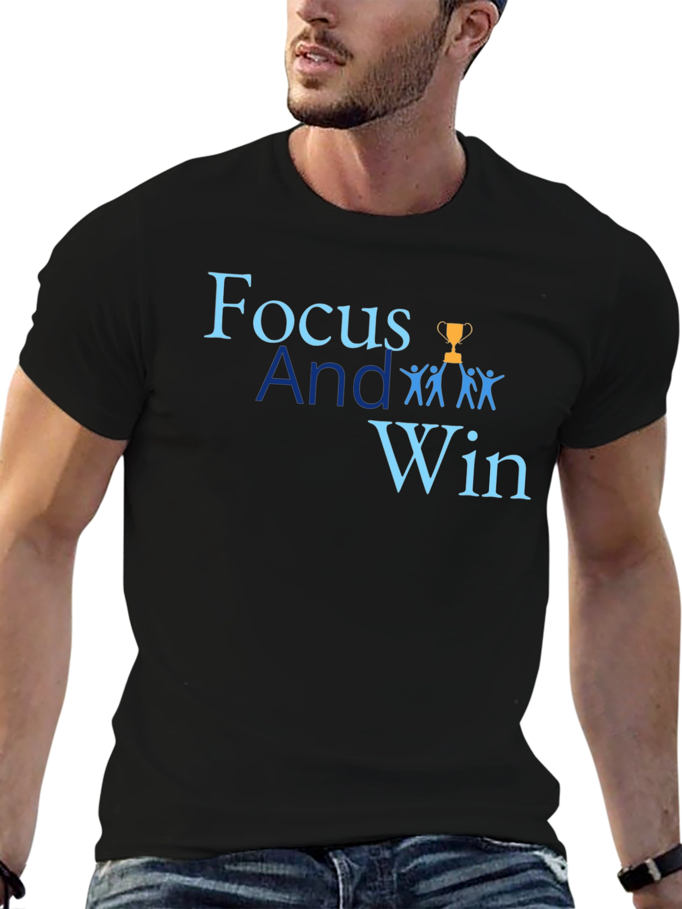 Focus and Win Crew Neck T-Shirt