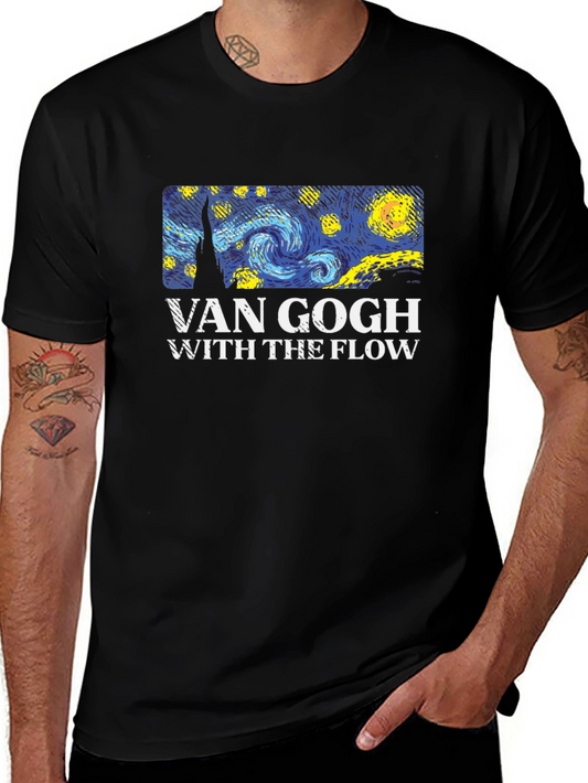 Van Gogh With the Flow Graphic T-Shirt - Art Lover Tee