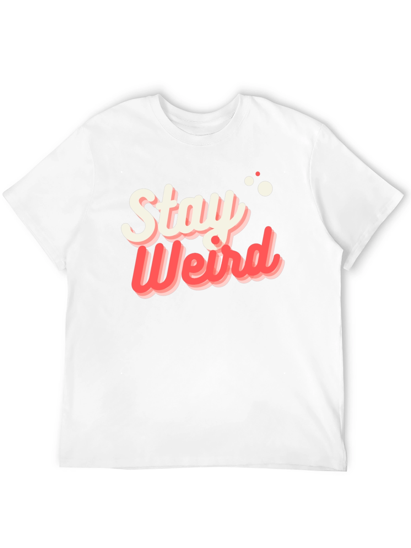 Stay Weird Graphic Tee - Black Cotton T-Shirt