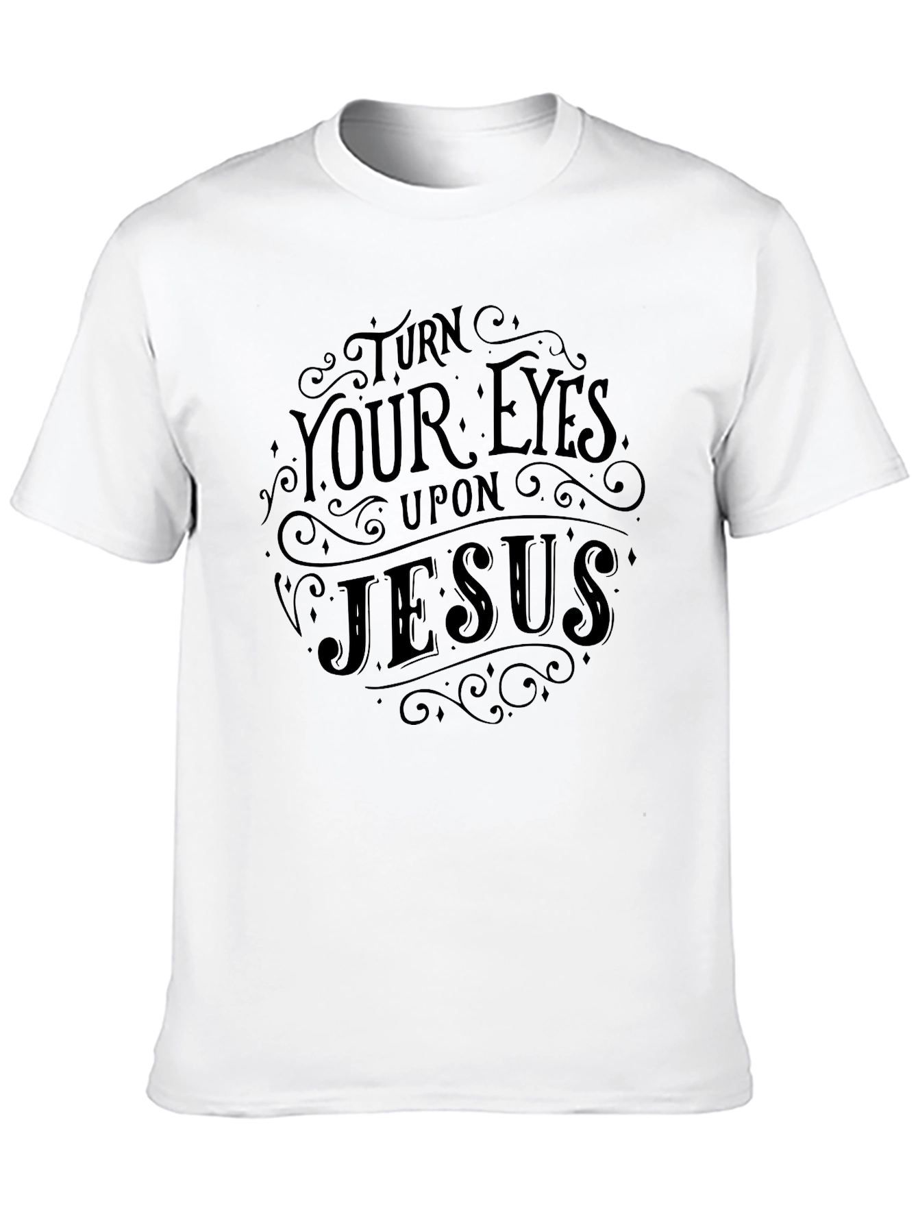 Turn Your Eyes Upon Jesus Black Graphic Tee