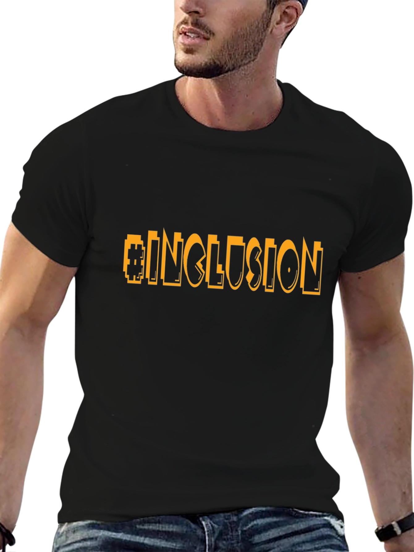 Inclusion Graphic Tee - Black Cotton T-Shirt