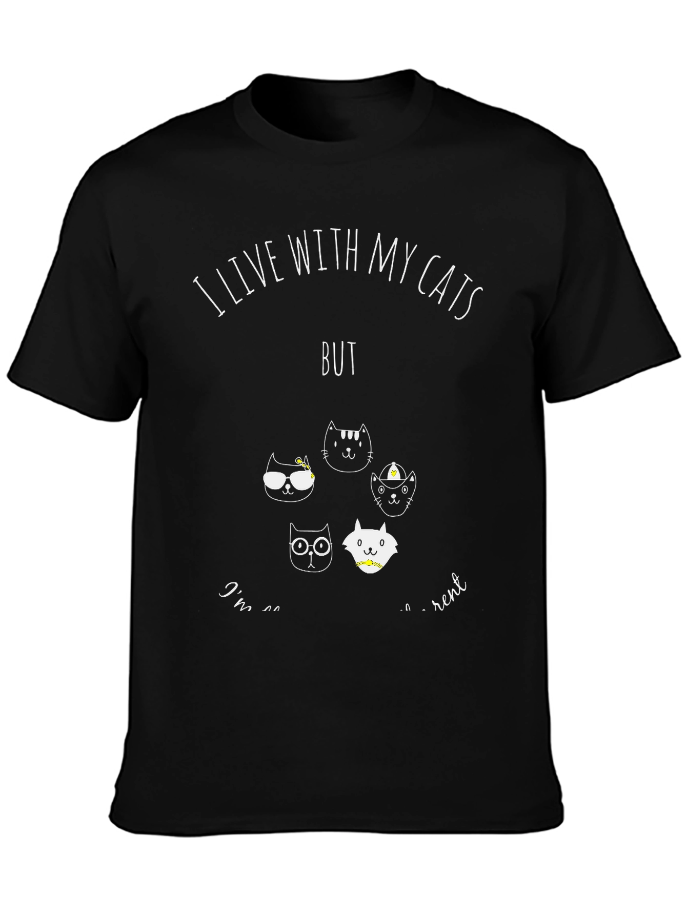 I Live With My Cats T-Shirt