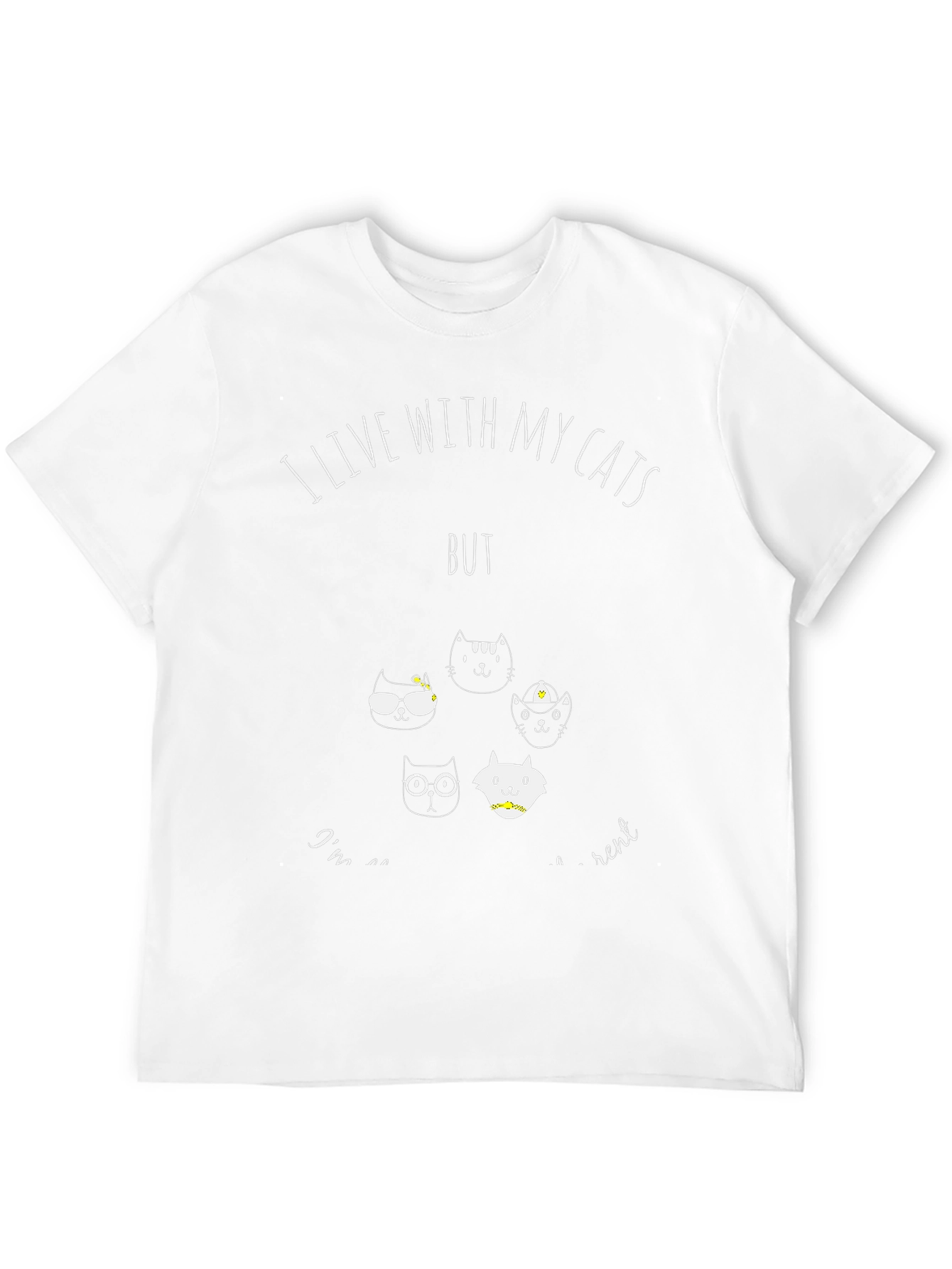 I Live With My Cats T-Shirt