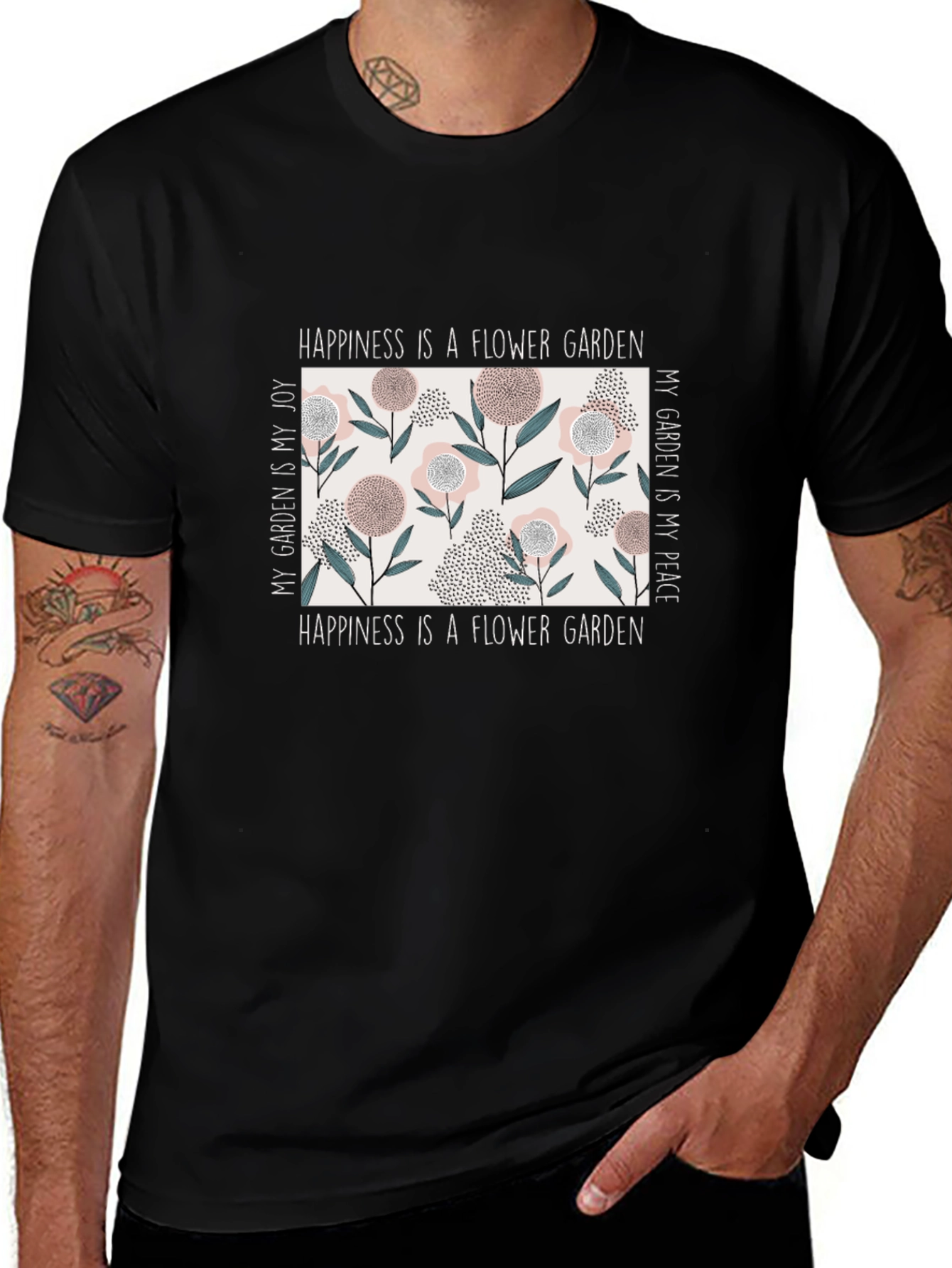 Happiness Flower Garden Graphic Tee