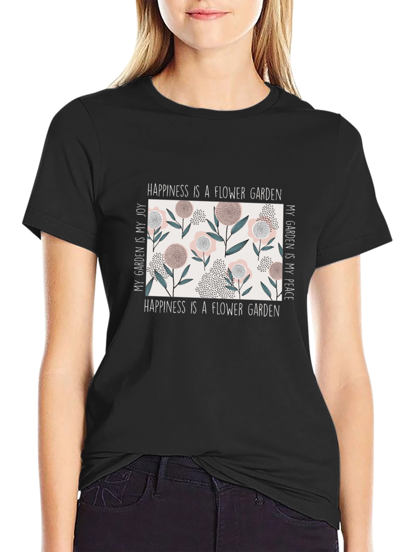Happiness Flower Garden Graphic Tee