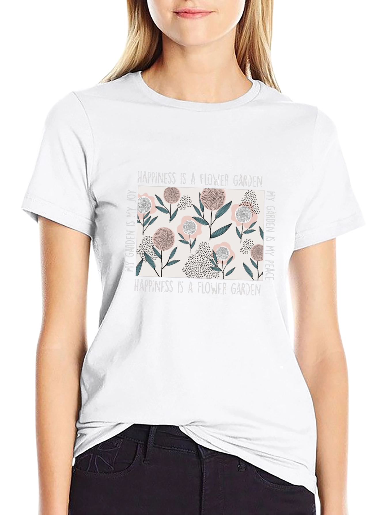 Happiness Flower Garden Graphic Tee