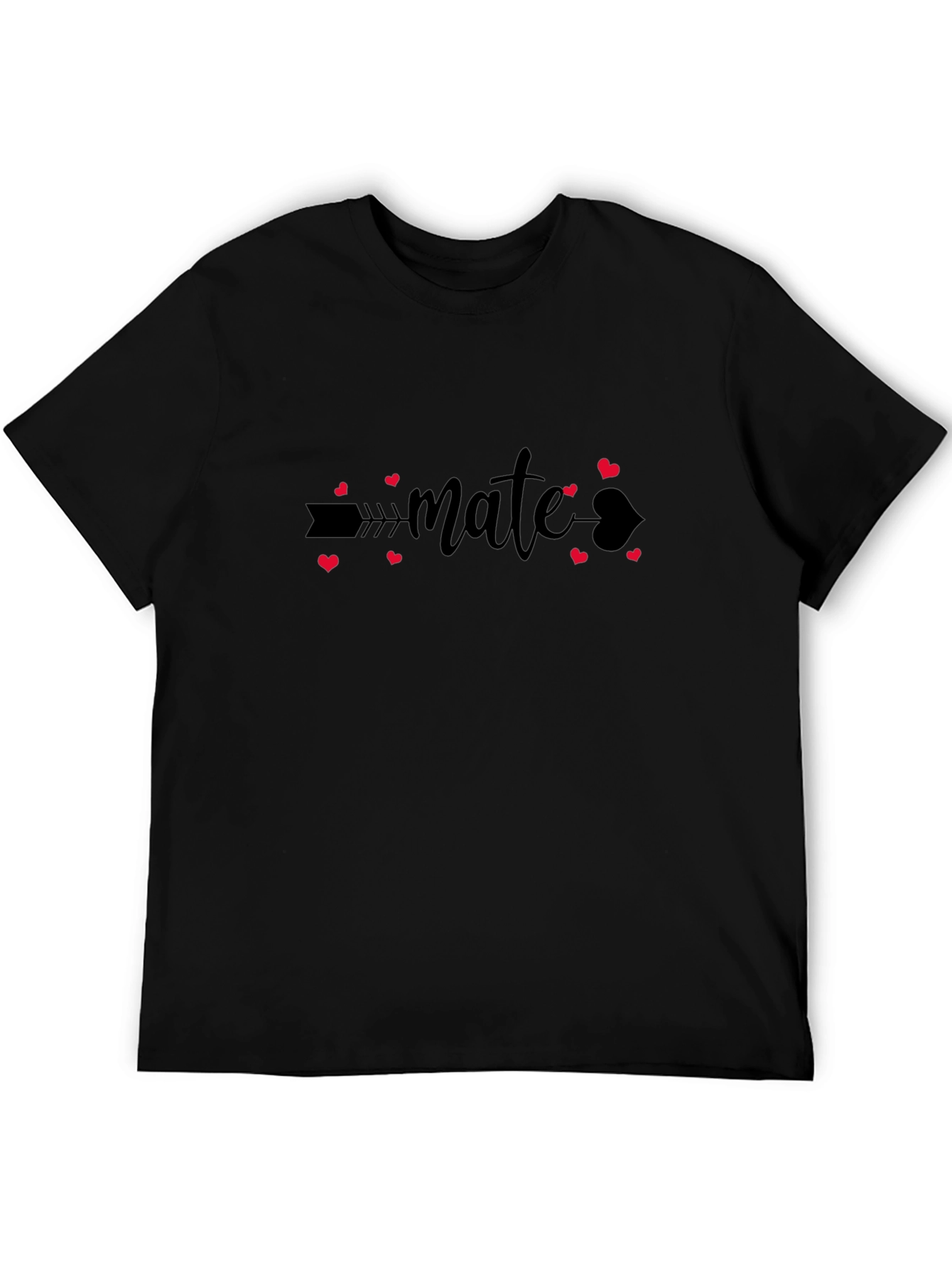 Mate Heart Arrow Black T-Shirt