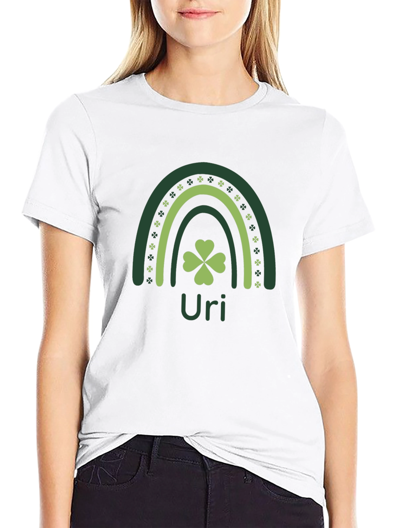 St. Patricks Day Rainbow Clover Personalized T-Shirt
