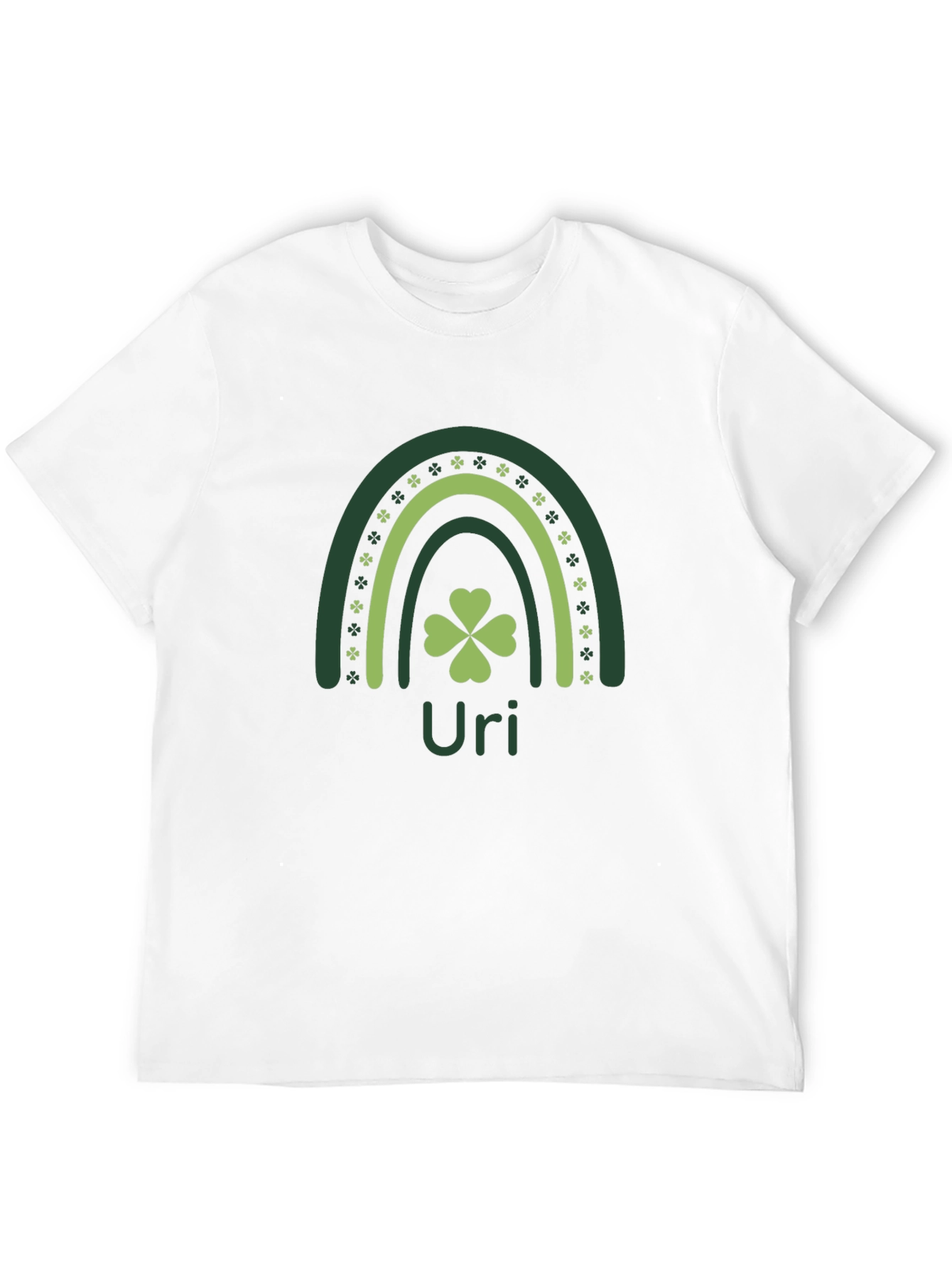 St. Patricks Day Rainbow Clover Personalized T-Shirt