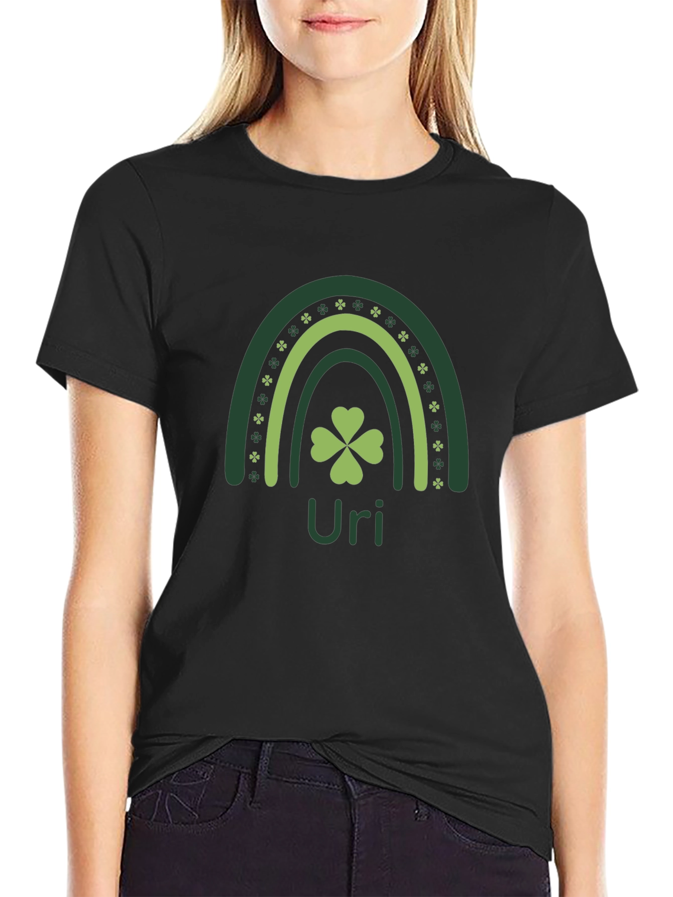 St. Patricks Day Rainbow Clover Personalized T-Shirt