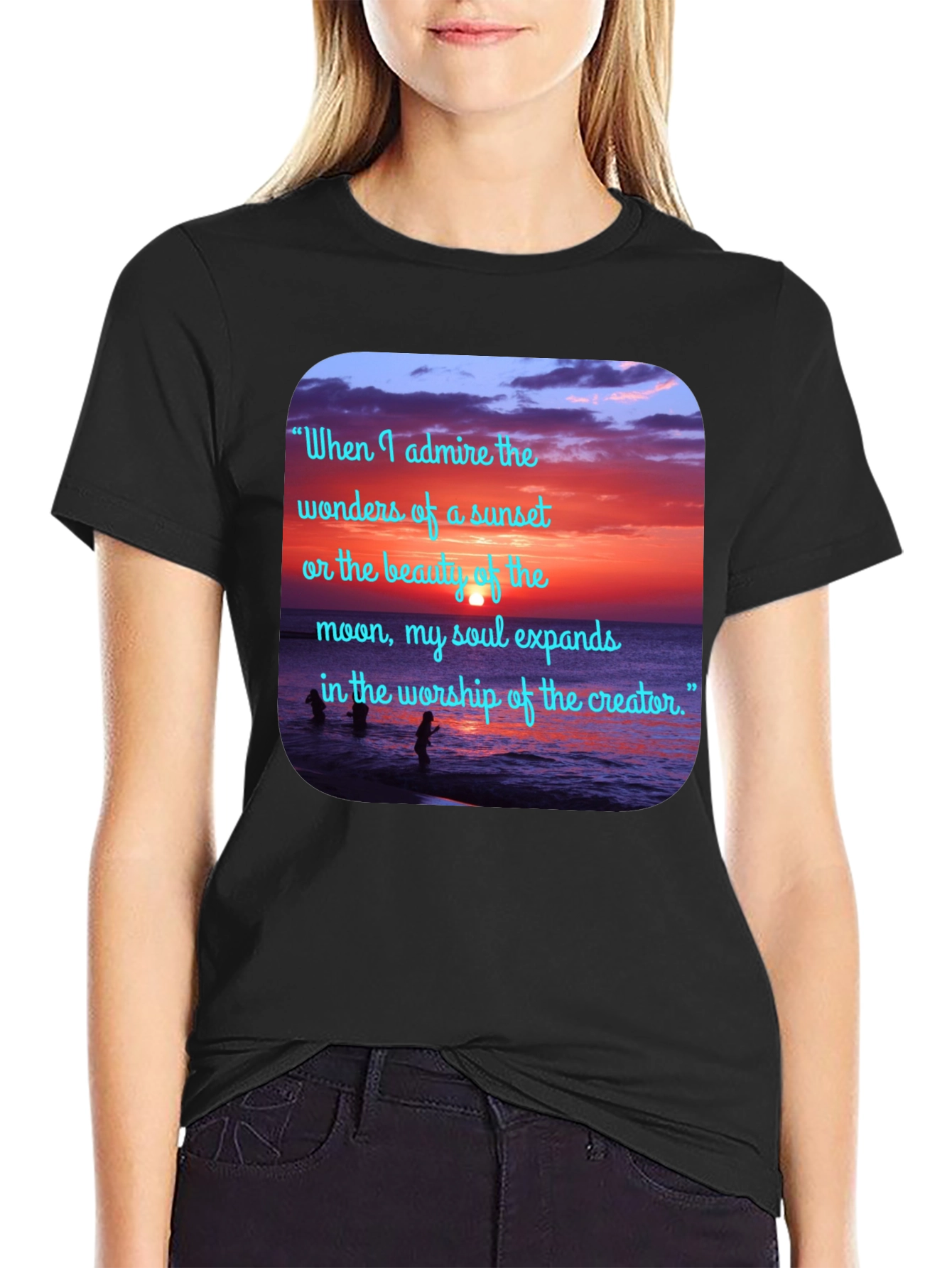 Sunset Beach Quote Graphic Tee