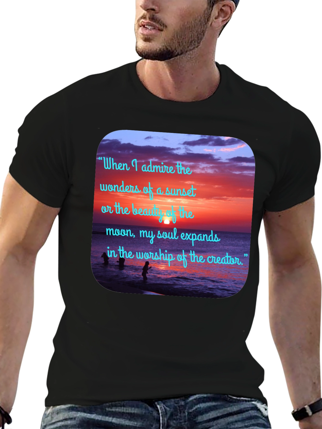 Sunset Beach Quote Graphic Tee