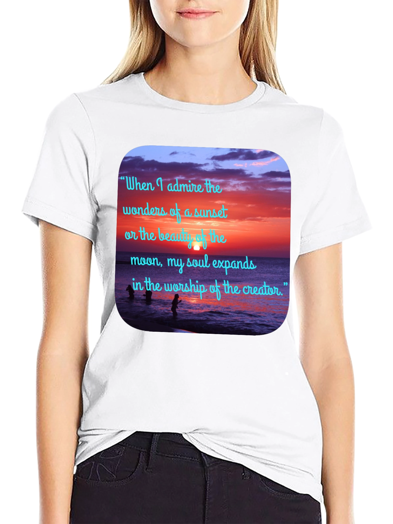Sunset Beach Quote Graphic Tee