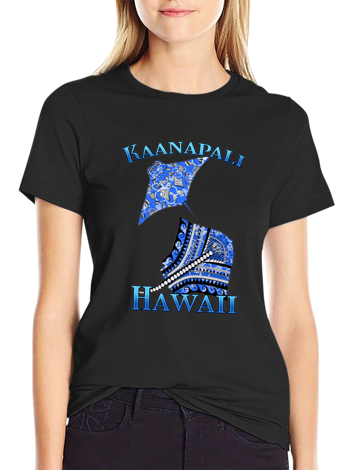 Kaanapali Hawaii Stingray Graphic T-Shirt