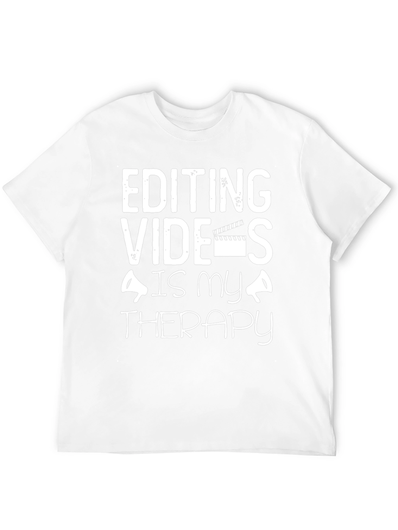 Editing Videos Is My Therapy Black Graphic T-Shirt