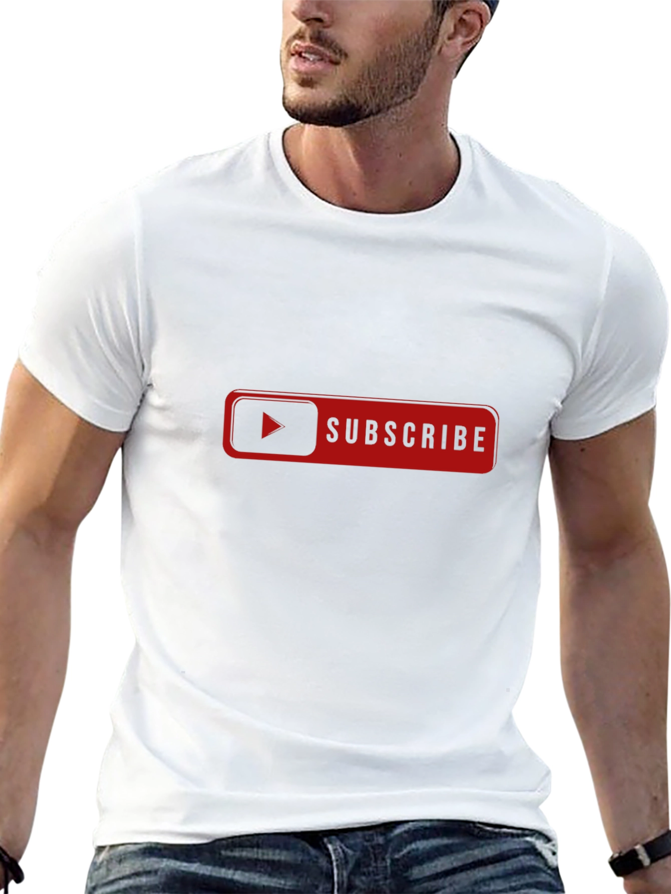 Subscribe Graphic Tee - Black Cotton T-Shirt