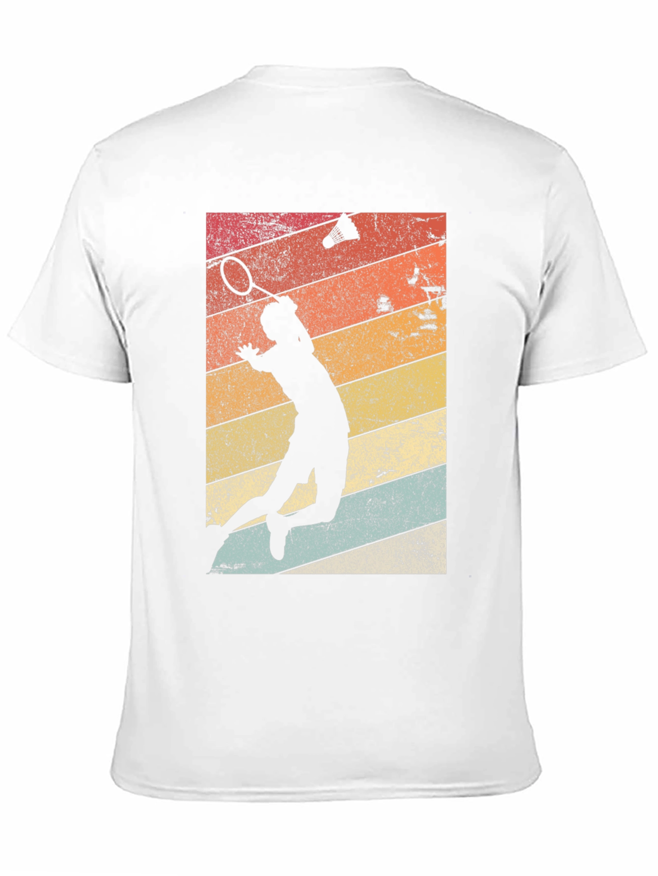 Retro Badminton Player Graphic T-Shirt