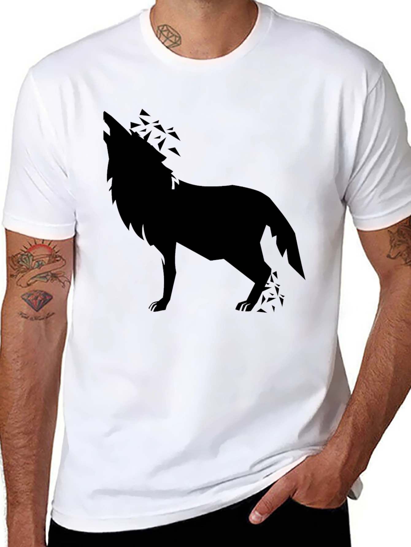 Wolf Graphic Black T-Shirt