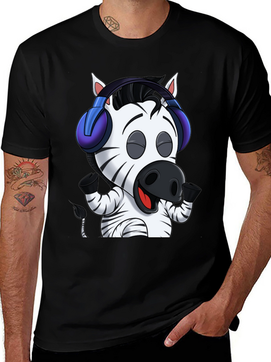 Zebra DJ Graphic T-Shirt