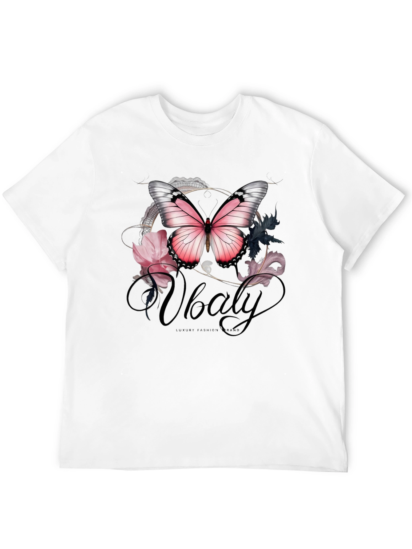 Butterfly Floral Graphic T-Shirt - Stylish Mens Tee