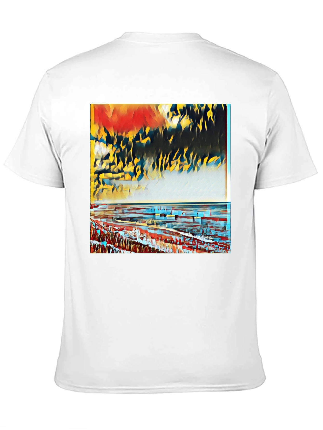 Abstract Art Graphic Tee - Black