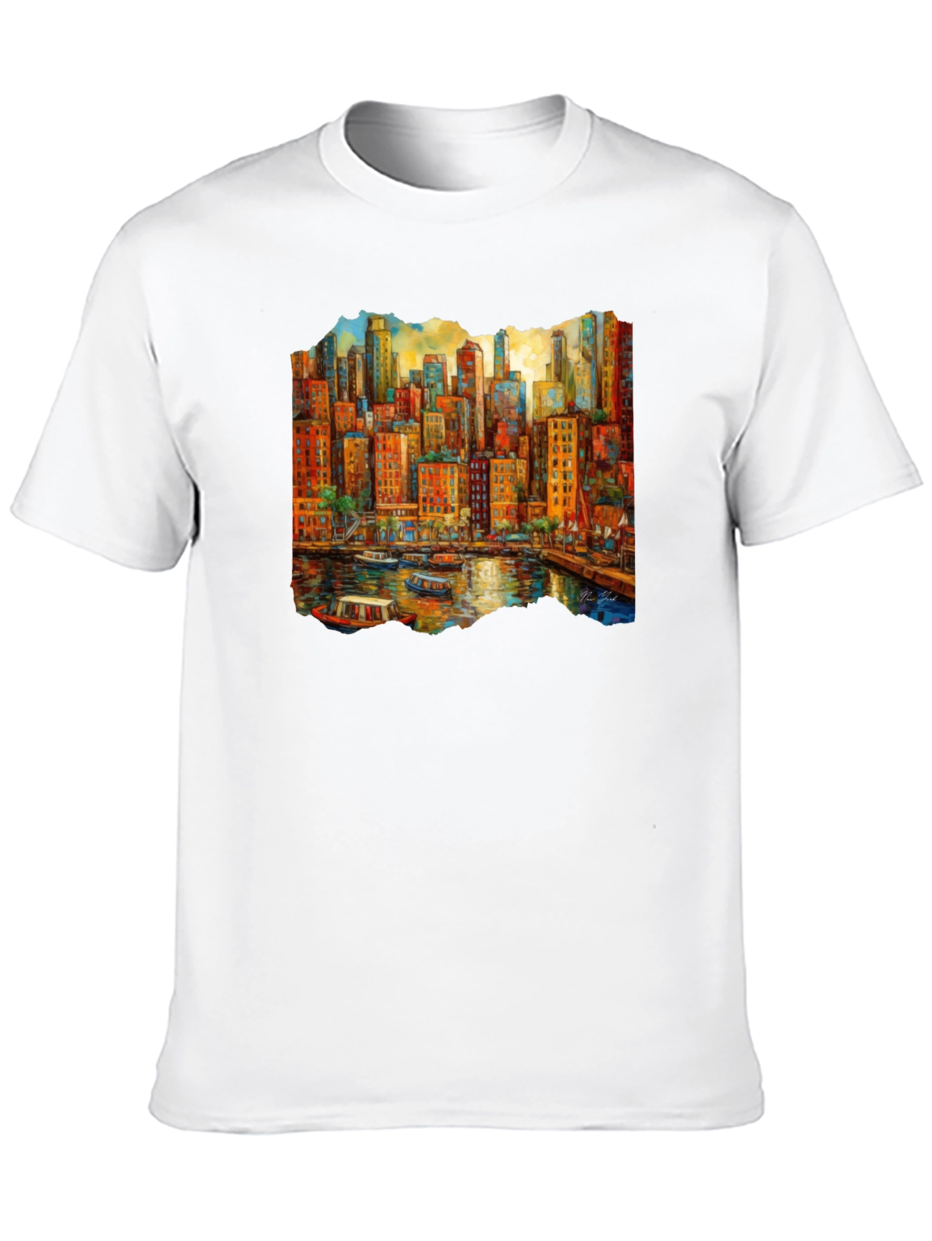 Cityscape Art Black T-Shirt